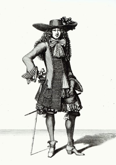Il vestito della spada estiva, 1675 da Nicolas Bonnart